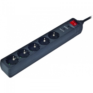 Мережевий фільтр EnerGenie SPG5-C-5, 5 розеток 1.5m Black
