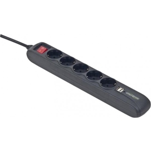 Мережевий фільтр EnerGenie SPG5-U2-5, 5 розеток 2хUSB 1.5 м Black