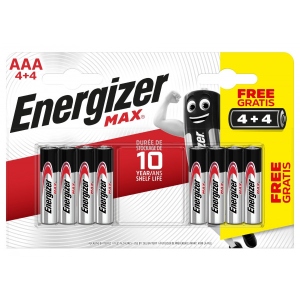 Батарейка тип AAA Energizer AAA MAX уп. 4+4 шт.