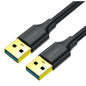 Кабель USB type A - USB type B UGREEN US128 USB-A 3.0 Male to Male 3m Black (90576)