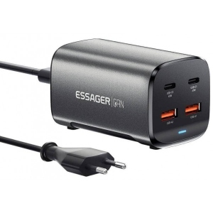 Мережевий зарядний пристрій Essager Collection 67W  GaN Desktop Charger  2C+2A EU (ECT2AC-JYB0G-Z)