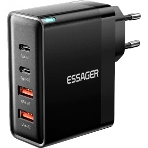 Мережевий зарядний пристрій Essager Grace 100W 4 Ports Travel Charger 2 Type-C 2 Type-A (ECT2CA-QYB01-Z)
