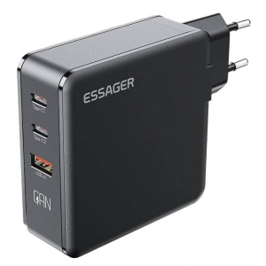 Мережевий зарядний пристрій Essager Advance 140W GaN Travel Charger 2C+A EU (ECT2CA-ZCB01-Z)