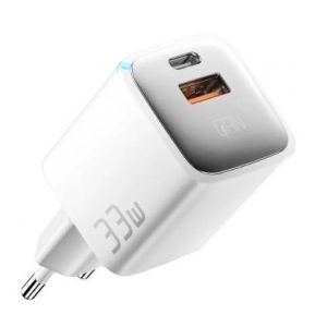 Мережевий зарядний пристрій Essager PoleStar GaN 33W Travel Phone Charger USB A + Type C EU (ECTAC-JXB02-Z)