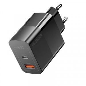 Мережевий зарядний пристрій Essager Pinchen 33W Travel Phone Charger USB A + TYPE C EU  (ECTAC-PCB01-P)
