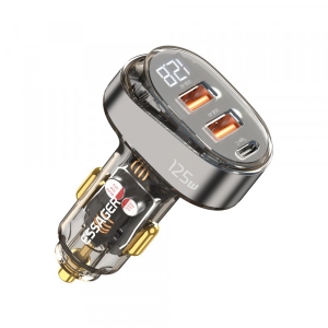 Автомобільний зарядний пристрій Essager Transparrent Digital Display Car Charger Brown (ECC2AC-FM12-Z)