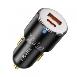 Автомобільний зарядний пристрій Essager Optimus Prime High Power Car Charger A+C 100W Black (ECCAC-QTZ01)