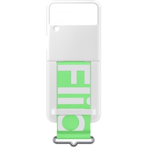 Чохол для смартфону Samsung Silicone Cover with Strap Samsung Galaxy Z Flip 3 White (EF-GF711TWEGRU) купити в Києві