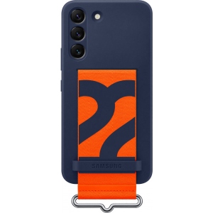 Чохол для смартфона Samsung Silicone with Strap Cover Galaxy S22 Navy (EF-GS901TNEGRU)