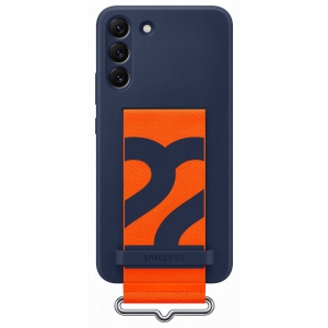 Чохол для смартфона Samsung Silicone with Strap Cover Galaxy S22+ Navy (EF-GS906TNEGRU)
