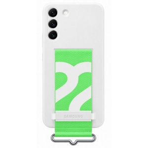 Чохол для смартфона Samsung Silicone with Strap Cover Galaxy S22+ White (EF-GS906TWEGRU)