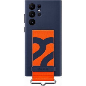 купити Чохол для смартфона Samsung Silicone with Strap Cover Galaxy S22 Ultra Navy (EF-GS908TNEGRU)