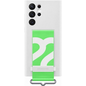 Чохол для смартфона Samsung Silicone with Strap Cover Galaxy S22 Ultra White (EF-GS908TWEGRU)