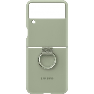 Чохол для смартфону Samsung Silicone Cover with Ring Samsung Galaxy Z Flip 3 Olive Green (EF-PF711TMEGRU)