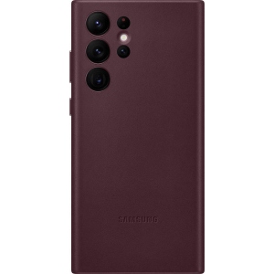 Чохол для смартфона Samsung Leather Cover Galaxy S22 Ultra Burgundy (EF-VS908LEEGRU)