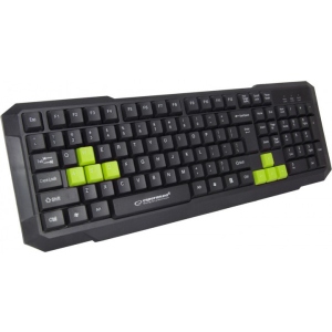 Клавіатура дротова ігрова Esperanza EGK102 Green USB