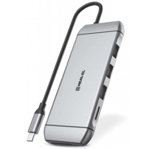 Хаб USB REAL-EL CQ-900 Space Grey (EL123110003)