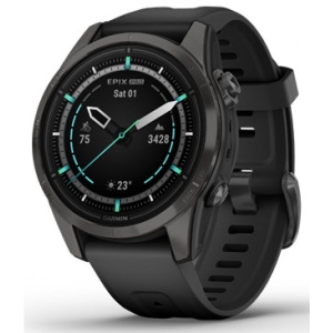 Смарт-годинник Garmin Epix Pro (g2) 42mm Sapphire CrbnGry DLC Ti Black (010-02802-15)