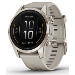 Смарт-годинник Garmin Epix Pro (g2) 42mm Saph Soft Gold SS Lt. Sand (010-02802-11)