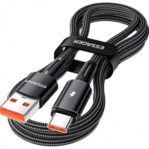 Кабель синхронізації даних Essager Sunset USB A to Type C 120W USB Charging Cable 1m  Black (EXC120-CG01-P)