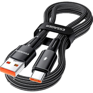 Кабель синхронізації даних Essager Sunset USB A to Type C 120W USB Charging Cable 2m  Black (EXC120-CGA01-P)