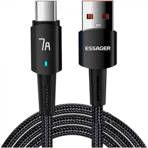 Кабель синхронізації даних Essager Sunset Type-C 7A USB 0.5m Black (EXC7A-CGB01-P)