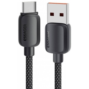 Кабель синхронізації даних Essager Breeze USB Cable USB-A to Type C 1M Black 100W (EXC7A-WL01-P)