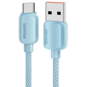 Кабель синхронізації даних Essager Breeze USB Cable USB-A to Type C 1M Blue 100W (EXC7A-WL03-P)