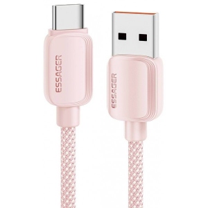 Кабель синхронізації даних Essager Breeze USB Cable USB-A to Type C 1M Pink 100W (EXC7A-WL04-P)