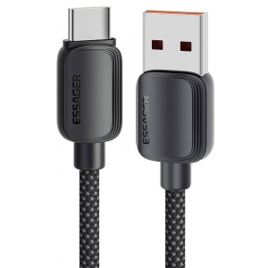Кабель синхронізації даних Essager Breeze USB Cable USB-A to Type C 2m Black 100W (EXC7A-WLA01-P)