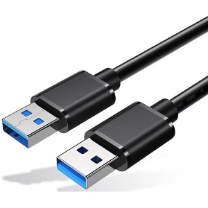 Кабель USB Type-A - USB Type-A Essager USB Extension Cable USB 3.0 Male to Male 5Gbps speed 1.5M Black (EXCAA-YTA01)