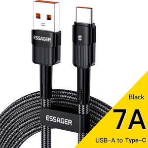 Кабель синхронізації даних Essager Star 7A Type-C USB Cable 1m Black (EXCT-XC01)