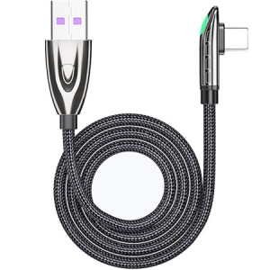 Кабель синхронізації даних Essager Bullet Train 6A 66W USB Type C Cable 1m Black (EXCT-FXH01)