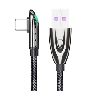Кабель синхронізації даних Essager Bullet Train 6A 66W USB Type C 2m Black (EXCT-FXHA01)