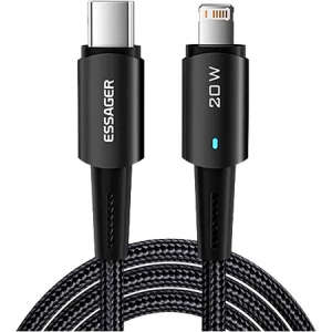 Кабель синхронізації даних Essager Sunset Type-C to Lightning 20W USB Charging Cable 2m Black (EXCTL-CGA01)