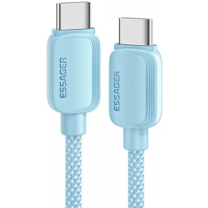 Кабель синхронізації даних Essager Breeze USB Cable Type C to Type C 1M Blue 100W (EXCTT1-WL03-P)