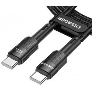 Кабель синхронізації даних Essager Star 100W USB Charging Cable Type C to Type C 2m Black (EXCTT1-XCA01)