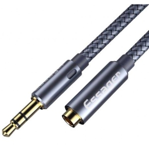 Кабель 3.5 мм -3.5 мм Essager Monster Headphone Extension Cable Jack 3.5mm Audio Aux Cable 3.5 mm Female Splitter Adapter 2m (EYPY35-MYA0G)