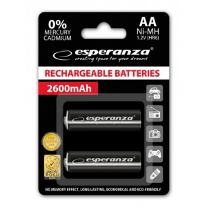 Акумулятор тип AA Esperanza 2600 mAh 2 шт. (EZA105)