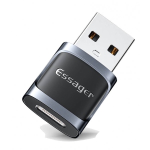 Перехідник Essager Xuankong OTG Type-C Female to USB male USB 3.0 Grey (EZJCA-XL01)