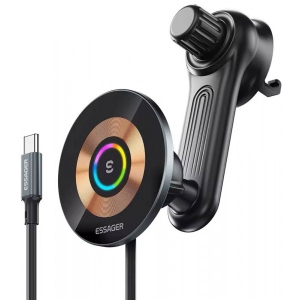 Тримач для мобільного пристрою Essager Arpege 15W Magnetic Wirless Car Charger with Phone Holder Function Black (EZJCX-GY01B-Z)