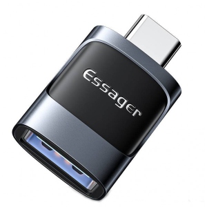 Перехідник Essager Xuankong OTG USB Female to Type-C male USB 3.0 Grey (EZJAC-XL01) офіційний магазин