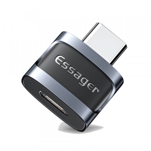 Перехідник Essager Xuankong OTG Micro Female to Type-C male USB 3.0 Grey (EZJMC-XL01) в Україні