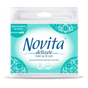 Ватні палички Novita Delikate 100 шт. (4823071615906) ціни