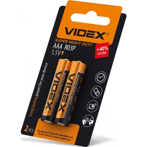 Батарейка тип AAA Videx R03P/AAA Blister 2 шт. (21161)
