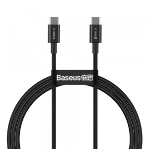Кабель синхронізації даних Baseus Superior Fast Charging USB-C-USB-C 1m Black (CATYS-B01)