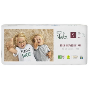 Уцінка - Одноразові підгузки-трусики Eco By Naty Органические Размер 5 (12-18 кг) 34 шт. (177696) ## в Україні