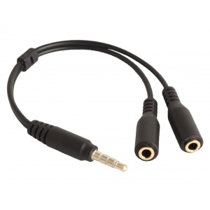 Уцінка - Перехідник аудіо XOKO Jack 2 x 3.5-мм jack (F) - 3.5-мм 4pin jack (M) (SC-009)