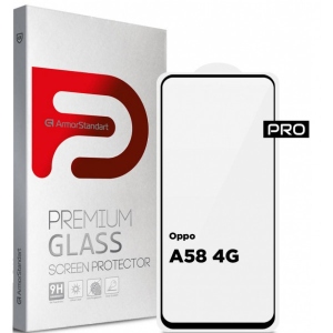 Захисне скло для смартфону Armorstandart Pro for OPPO A58 4G Black (ARM66487)