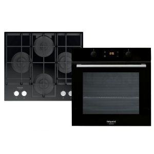 Духова шафа + варильна поверхня газова Hotpoint-Ariston FA2841JHBLHA + HAGS61FBK фірмовий сайт